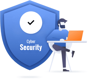 cybersecurity expert sitting on a chair